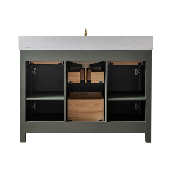 Sterling Rivers Jasper 48'' Single Bathroom Vanity with Vanity Top & Reviews | Perigold